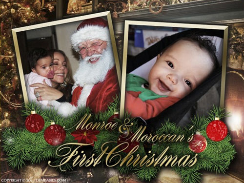 Mariah Carey mostró a sus bebés en tarjeta navideña
